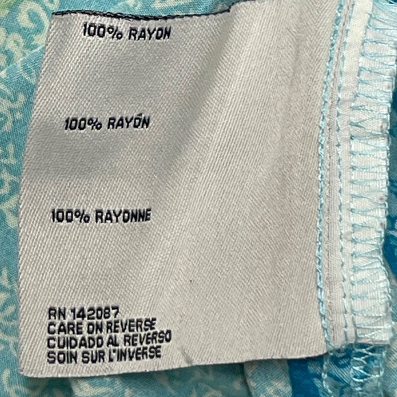 Women’s Simply Noelle L/XL(12-14) Blue/Green Top - Picture 13 of 15